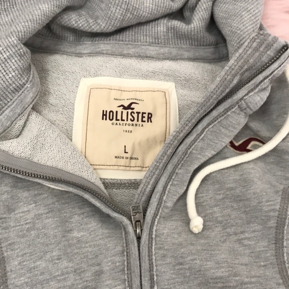 Hollister gray zip up hoodie - Picture 3 of 8